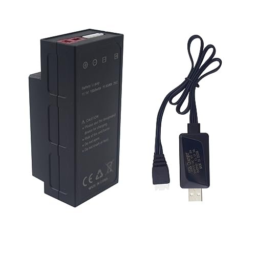 Fytoo 11.1V 1050mAh 25C 3S Lipo Battery with T Plug for RC Willey Fireplace MJX H16 Series RC Cars