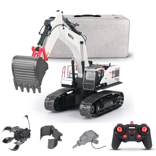 TOUCAN RC HOBBY 1 14 HUINA RC Metal Caterpillar 390D Huge RC Excavator Model 1594 Radio Light Battery 22CH Sound