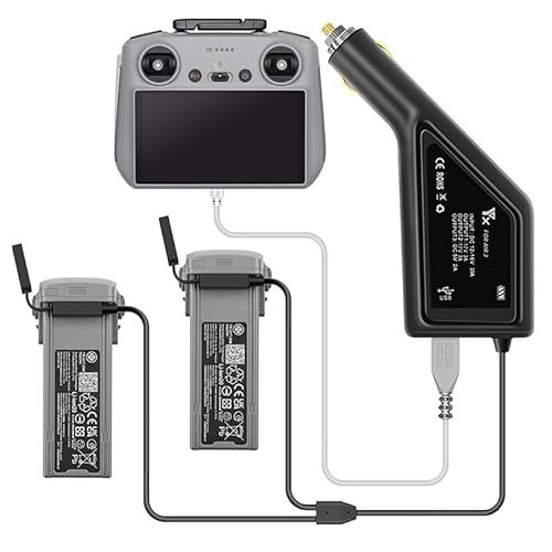 Coyktonty DJI Air 3 Battery Car Charger with USB Port for Remote Controller and Smart Devices