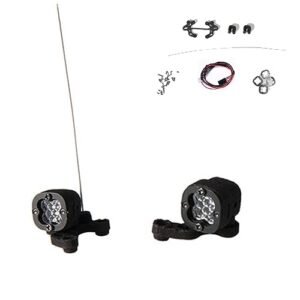 Axial SCX24 TRX4M 1 24 1 18 RC Crawler Car Vintage RC Parts LED Light Square Sidelight Spotlight Front Searchlight with Antenna