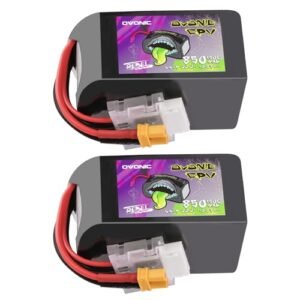 OVONIC 6S Lipo Battery 150C 850mAh 22.2V with XT30 Connector for TSA RC Helicopter Drone Quadcopter Airplane 2 Pack