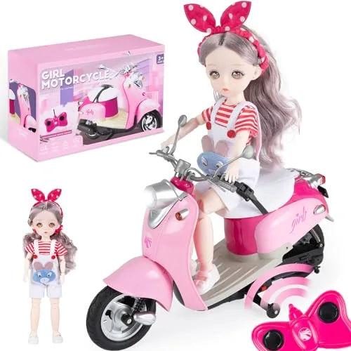 NQD Pink RC Truck Malaysia 2.4GHz Remote Control Car with Doll for Girls Ages 4 12