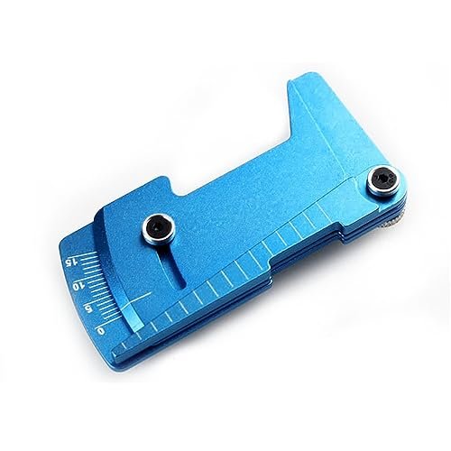KingVal Metal Adjustable Ruler 15 Degrees RC Car Wheel Tire Camber Gauge Height Measuring Tool Compatible with 1/10 RC Car Blue Best RC Tire Glue