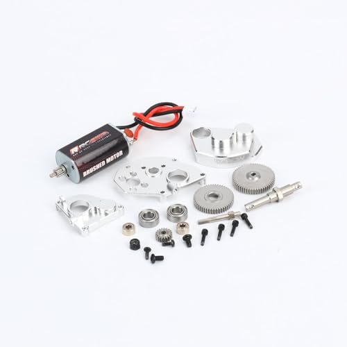 RCAWD SCX24 Motor 050 55t and SCX24 Transmission Metal Gearbox Combo Best RC Cars Under 50 for Adults Upgrade for Axial 1/24 SCX24 AX24 Series
