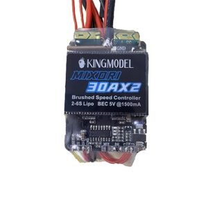KINGMODEL 30AX2 Mixed Control Dual Way Bidirectional Brushed Electric Speed Controller for RC Pavati Boat DIY Crawler Tank XT60 Plug
