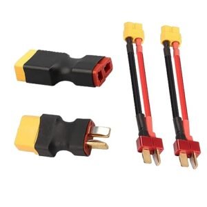 Wmzjnljy 4pcs Deans T Plugs to XT60 Male Female Adapter Connector with 14 AWG 5cm Silicone Wire