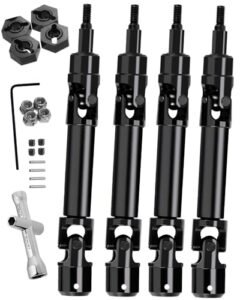 RCMYou Drive Shaft Axles Upgrades Part for New Bright RC 4x4 All Wheel Drive Arrma Granite Senton Vorteks 3S Blx Mega 550 Front Rear Driveshaft CVD with Hex Black