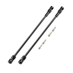 AMK 68 229mm Severable Ruled SCX10 Driveshaft Stainless Steel TRX4 Drive Pro RC Car Shaft for 1 10 RC Crawler Sportys Scalers GSPEED Axial Capra UTB10 Pro Upgrades DIY LCG Rig 2Pcs Black