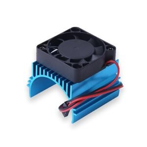 DUNSIHUI Aluminum Alloy Motor Heat Sink Heatsink with 5V Cooling Fan for RC Truck with Weedeater Motor 4074 4274 1515 Size