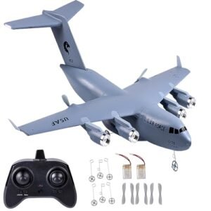 OTTCCTOY Ramy RC C17 Globemaster III RTF RC Plane 2.4Ghz 2 Channels Easy to Fly Navy Blue Aircraft