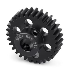 BRKRC M1 40CR Steel Motor Gears Pinion 8MM 31T 32T 38T for RC Large Bismarck Battleship Model Car 31T