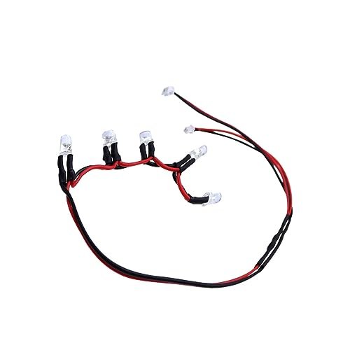 JOYSOG 5 LED Light Roof Lamp for Lexus RC Modified FMS 1/24 FCX24 K5 RC Car Headlights Upgrade