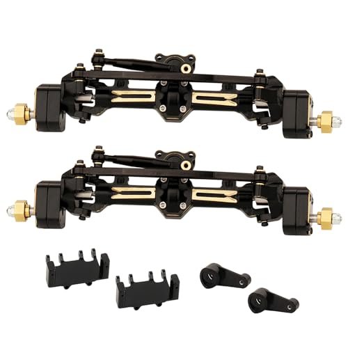 RZXYLRC RC Plane Wall Mount 3D Print Brass Black Coating Portal Axles for Axial AX24 1/24 RC Crawler Metal Upgrade Parts