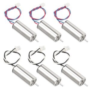 Coliao 6pcs 8520 Motor 8.5x20mm 15000KV Brushed Coreless Motors with JST 1.25 Connector Ideal for RC Nitro Motors DIY Projects