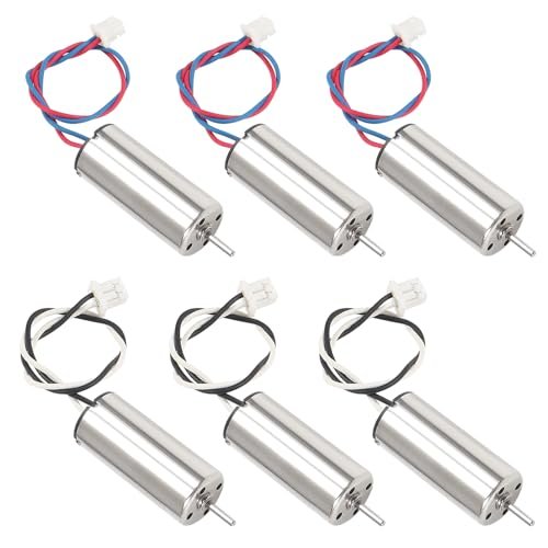Coliao 6pcs 8520 Motor 8.5x20mm 15000KV Brushed Coreless Motors with JST 1.25 Connector Ideal for RC Nitro Motors DIY Projects