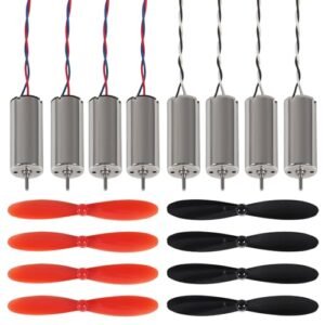 Coliao 8pcs 8520 Coreless Motor 8.5 x 20mm Brushed Motors Hollow Cup Drone Motor with 8pcs 55mm CW CCW Propeller for DIY Micro Quadcopter RC Drone neu rc motors