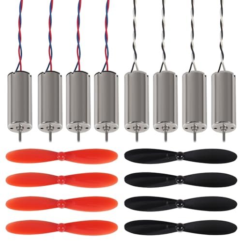Coliao 8pcs 8520 Coreless Motor 8.5 x 20mm Brushed Motors Hollow Cup Drone Motor with 8pcs 55mm CW CCW Propeller for DIY Micro Quadcopter RC Drone neu rc motors