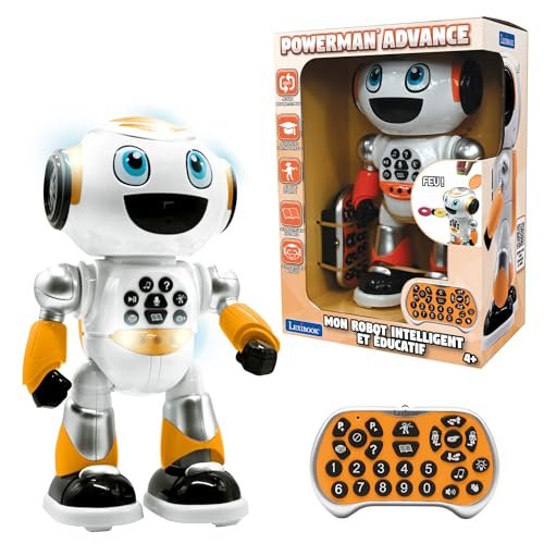 Lexibook Powerman Advance Remote Control Robot Interactive Educational Toy for Kids STEM Programmable Orange ROB29FR