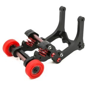 TRAXXAS XMAXX RC Willey Corner Desk Metal Wheelie Bar Set Red Single Wheel Spare Parts