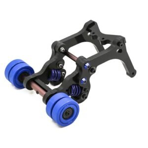 Dawn Patrol RC Planes Metal Wheelie Bar Set for TRAXXAS XMAXX XMAXX RC Car Blue Double Wheel