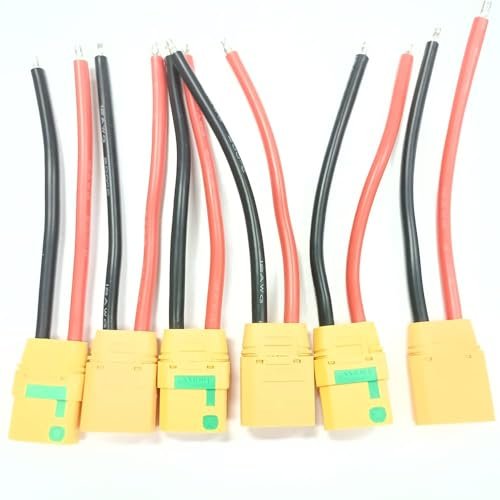 Hengfuntong Elec Imax B6 B6AC Charger RC XT90S Male Female Wire Pigtails 12awg 100mm 3 Pairs for Pro Motion RC