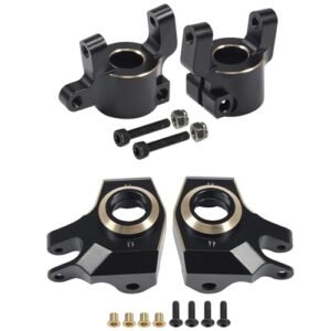 Mentor RC Plane SCX10 II Brass Weights C Hubs Steering Knuckles 4pcs 130g Front Caster Blocks Portal Drive Counterweight for 1/10 RC Crawler Car 90046 90047 SCX10 II Upgrades Accessories