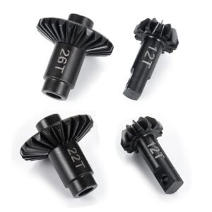 AMK Steel TRX4M Bevel Gear Differential 12T 26T Underdrive 12T 22T Overdrive Diff Gears Ring Pinion Set for 1/18 RC Crawler TRX4M Upgrades Perfect for JDM RC Wheels Enthusiasts