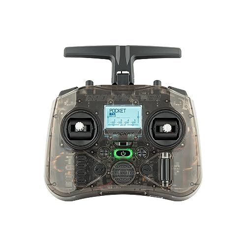 RadioMaster Pocket Portable Remote Controller for Scratch Built RC Airplane Hall Gimbal EdgeTX LED Light Mode 2 Charcoal CC2500