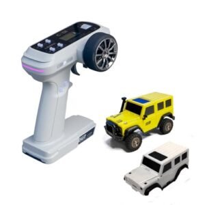 SoloGood LDARC X43 1 43 Scale RC Racing Car 4WD Mini Climbing Vehicle for Soaring RC Planes Enthusiasts Lemon Yellow