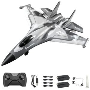 Leopmase F22 RC Flying Wing for Beginners 3 Channel Remote Control Airplane with Xpilot Stabilization System and Two Batteries