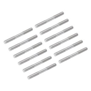 MECCANIXITY 12pcs 304 Stainless Steel Double End Threaded Rod Push Connector for RC Helicopter Craft Model DIY M6x60mm