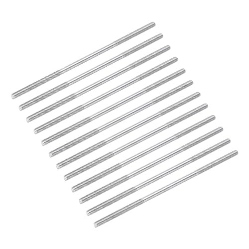 MECCANIXITY 10pcs M6x180mm 304 Stainless Steel Double End Threaded Rod Push Connector for DIY RC Helicopter 3D Model Cars Boats Airplanes