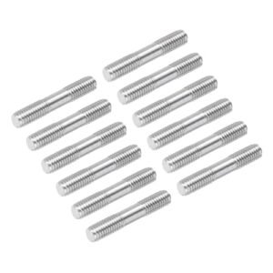 MECCANIXITY 12pcs M8x45mm 304 Stainless Steel Double End Threaded Rod Push Connector for GT Model RC Helicopter DIY Projects