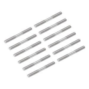 MECCANIXITY 12pcs M8x80mm 304 Stainless Steel Double End Threaded Rod Push Connector for Double Horse RC Helicopter and DIY Models