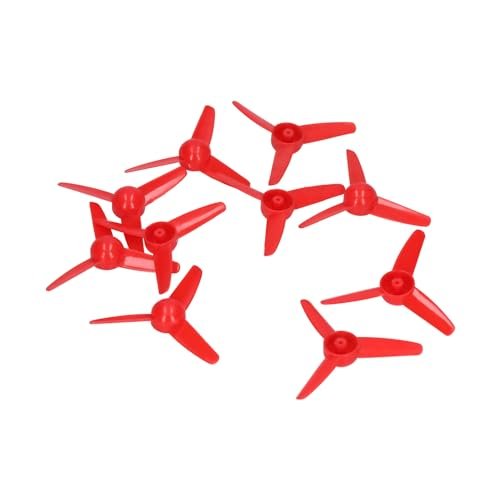 NestNiche CJ Stroud Select RC Tri Blade Propeller 10 Pcs 70mm DIY Plastic Propellers for RC Car Boat Motor Shaft 2mm Red