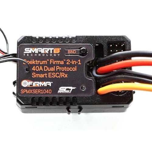 Spektrum SMART Firma 2 in 1 40A BR Smart ESC Dual Protocol RX SPMXSER1040 Available at RC Willey in Sacramento