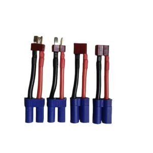 Hengfuntong-Elec Ultra Deans T Plug Male Female to EC5 Plug Male Female Plug Connector Battery Adapter 12awg 40mm 2pairs
