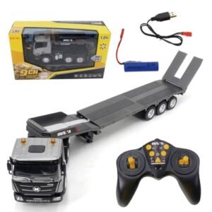 Aetheria RC Garbage Truck Packing 1 24 Scale 9CH Remote Control Flatbed Trailer with Sound and Lights for Adults RTR Version