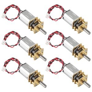 Coliao 6pcs Mini Micro N20 Gear Motor DC 3V 6V Slow Speed Full Metal Gearbox for RC Speed Boat Engine DIY Toys