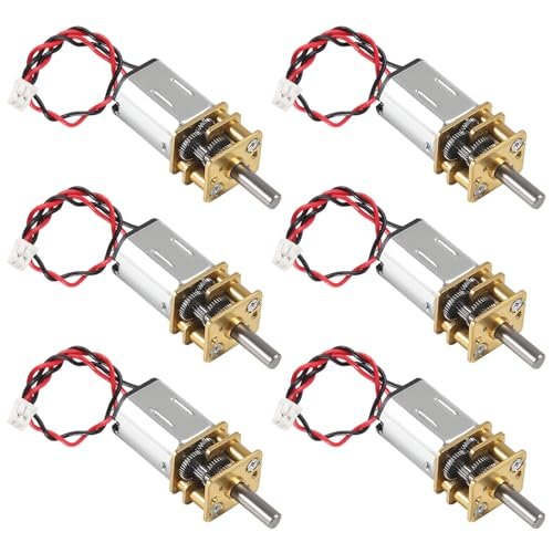 Coliao 6pcs Mini Micro N20 Gear Motor DC 3V 6V Slow Speed Full Metal Gearbox for RC Speed Boat Engine DIY Toys