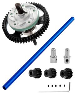 HopsupRC Metal Spur Gear Differential Gears 50T for 1/10 Slash 4X4 Slash 4X4 VXL RC Willey Dining Sets Upgrade Kit with 15T 17T 19T Pinions Gear Sets Aluminum Driveshaft Center Navy Blue