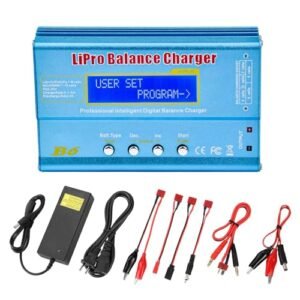 Sumklin B6 Lipo Battery Balance Charger 80W 6A Mini Professional Discharger with AC Adapter for NiMH NiCd LiPo Life Li ion LiHV PB Batteries