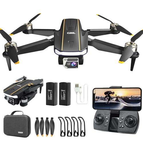 A68 FPV WiFi RC Quadcopter with 2K HD Camera 60+ Min Flight Time Brushless Motor Foldable Drone for Beginners