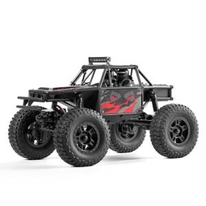 BEEZRC FMS 1/24 Rockstar RC Truck Lemur RTR FCX24 4WD 2.4GHz Remote Control Crawler with LED Lights Red FMS12404RTRRD