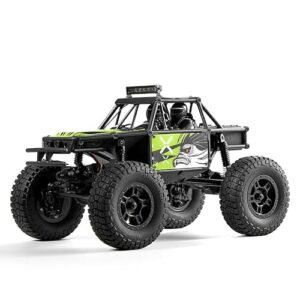 BEEZRC FMS RockZilla RC Truck 1/24 Scale FCX24 4WD 2.4GHz Remote Control Crawler with LED Lights Green FMS12404RTRGN