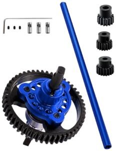 ARRCat Full Metal 53T Spur Gear Differential Gear Upgrade for Nitro 4X4 RC Trucks Mudding with 19T 17T 15T Pinions Navy Blue