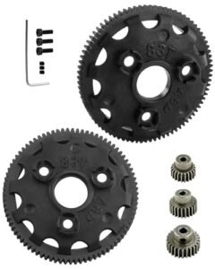 83T Slipper Clutch Spur Gear Upgrade Kit for RC Truck and Tractor Pulling Compatible with 1/10 Slash Rustler Stampede Bandit 2WD VXL XL5 ARRMA Cat Includes 86T 48Pitch Spur Gear and 19T 21T 23T Pinion Gears