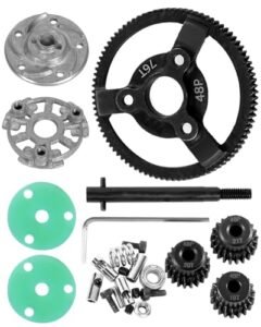 ARRCat Metal 76T 48 Pitch Spur Gear and 21T 20T 19T Pinions Gear Set for 1 10 Slash 2WD VXL