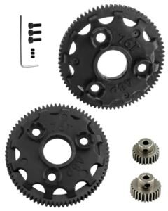 76T Slipper Clutch Spur Gear Upgrade Kit for 1/10 Slash Rustler Stampede Bandit 2WD VXL XL 5 ARRCat 86T 48 Pitch Spur Gear Differential Gear with 19T 21T 23T Pinions Gear