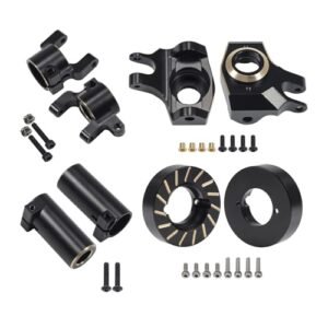 SCX10 II Brass Weights 4 in 1 333g C Hubs Steering Knuckles Knuckle Weights Lock Out Counterweight Set for 1/10 RC Crawler Car 90046 90047 SCX10 II Upgrades Accessories Fastest RC Car in the World Record